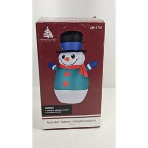 INDOOR Inflatable Christmas Snowman Airblown 22-inch USB/Battery. 286-1735 NEW